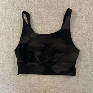 aerie Black & Charcoal Camo Sports Bra